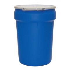  Eagle® 30 Gallon Plastic Drum, Open Head, UN Rated, Lever Lock - Blue