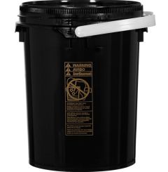 5 gallon open head plastic bucket, screw lid