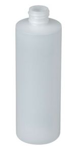 Plastic Round Cylinder Bottle – 8 oz.