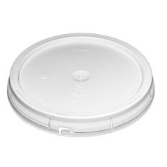 Plain Plastic Pail Lid with Tear Tab - White