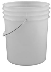 5 Gallon Open Head Pail, HDPE Plastic – Natural