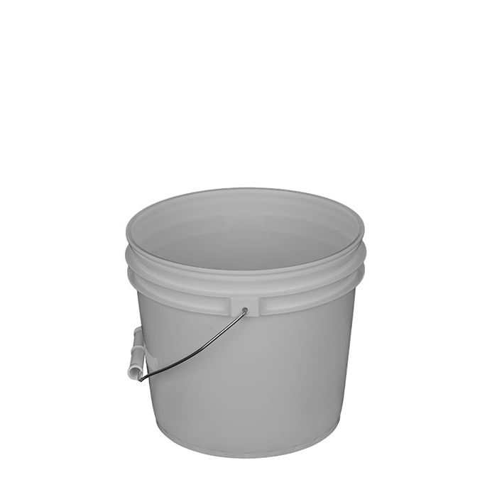 1 Gallon Open Head Plastic Pail - White