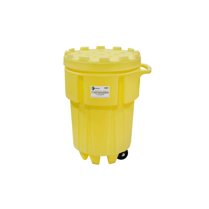 95 Gallon Plastic Salvage Overpack Drum - Wheeled