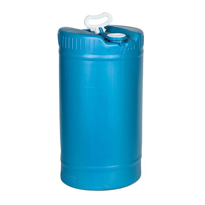 Blue 15 gallon pail