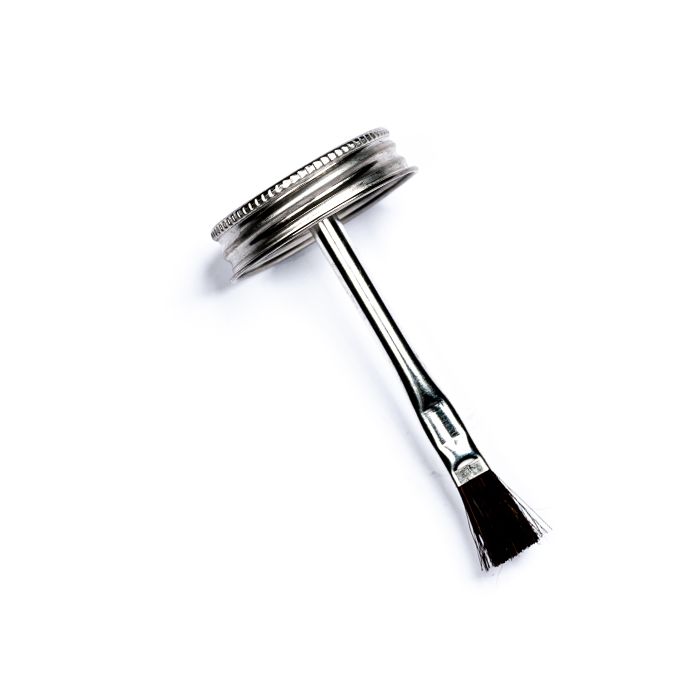 8 Ounce Metal Can Brush Top Screw Cap