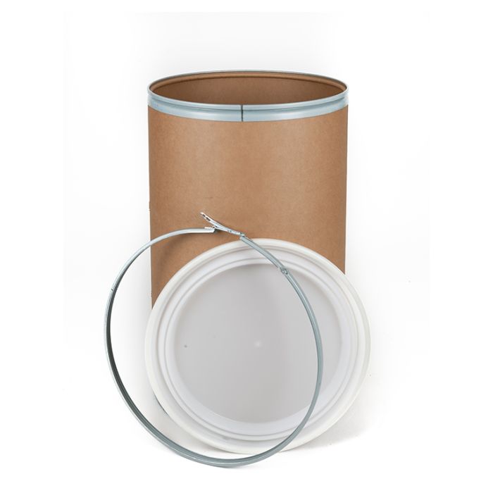 55 Gallon UN Rated Open Head Fiber Drum With Plastic Cover and Liner