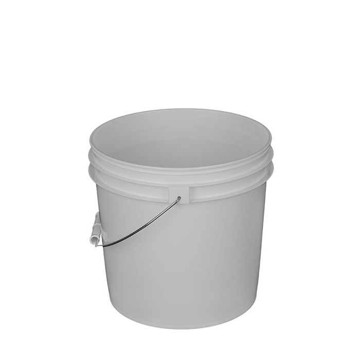 2 Gallon Open Head Plastic Pail - White