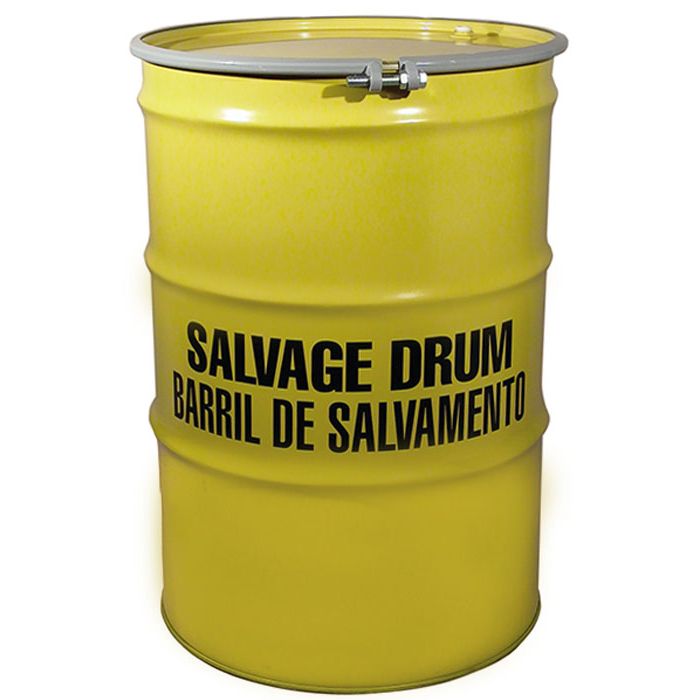 85 Gallon Steel Salvage Drums - Unlined