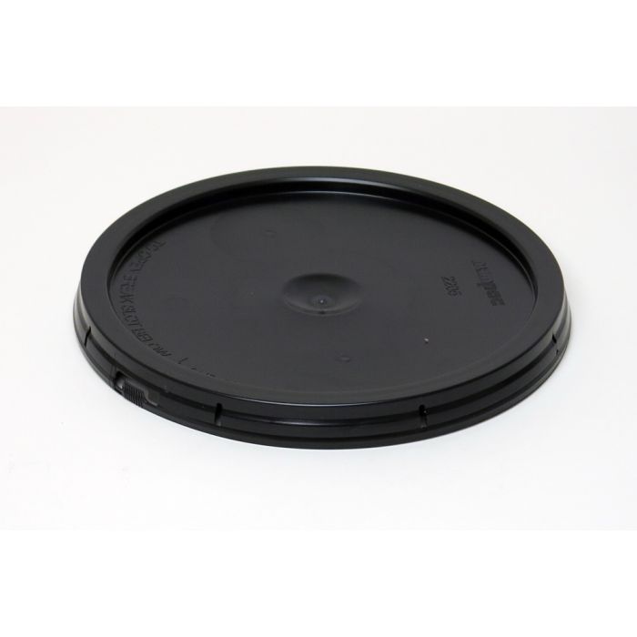 Plain Plastic Pail Lid with Tear Tab - Black
