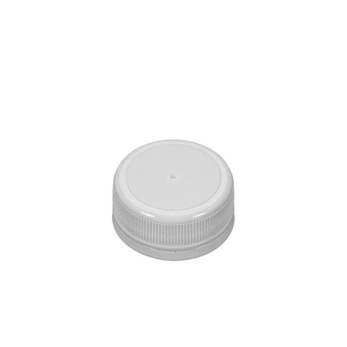 38-400 White PP Drop Lock Tamper-Evident Cap - Foam Liner