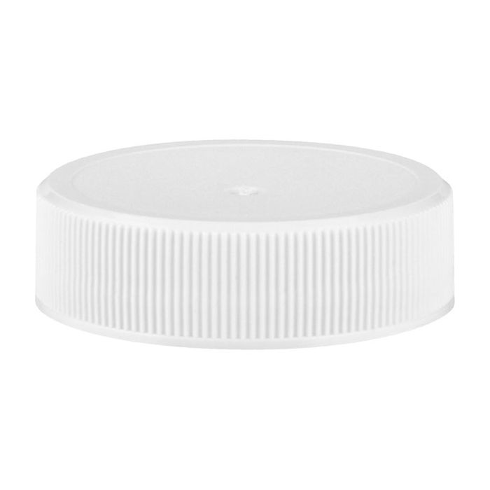 White HDPE matte top cap, 38-400