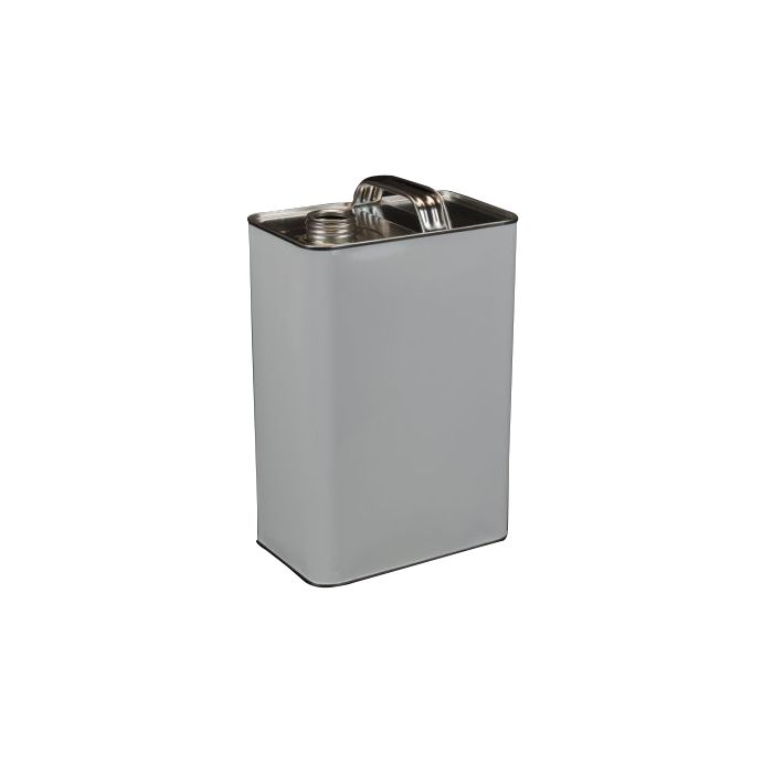 1 Gallon F-Style Oblong Metal Can - White