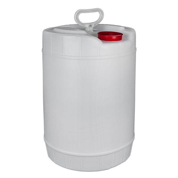 6 Gallon Round Closed Head Plastic Pail - White