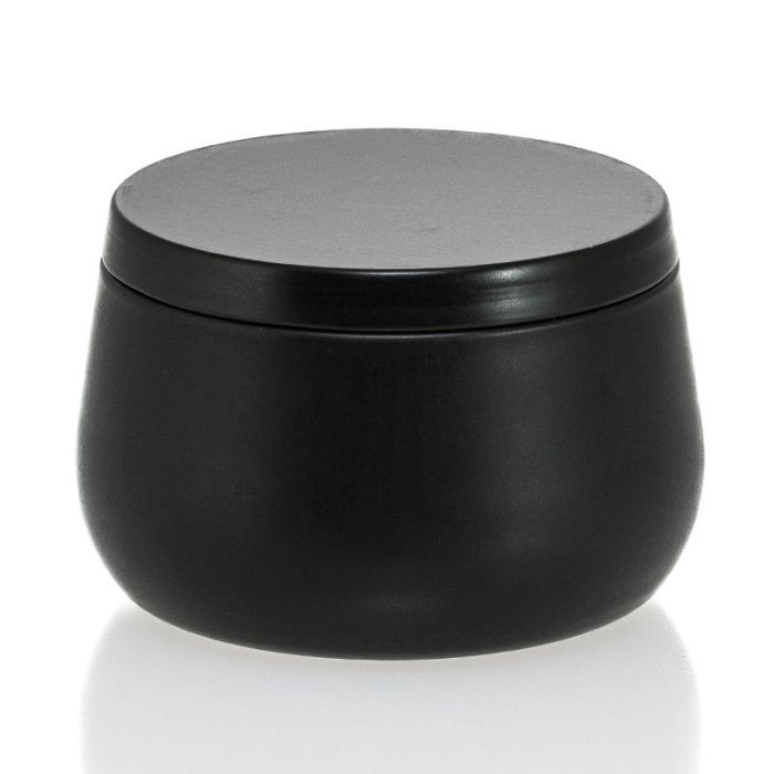 8 oz Black Metal Bubble Candle Tin