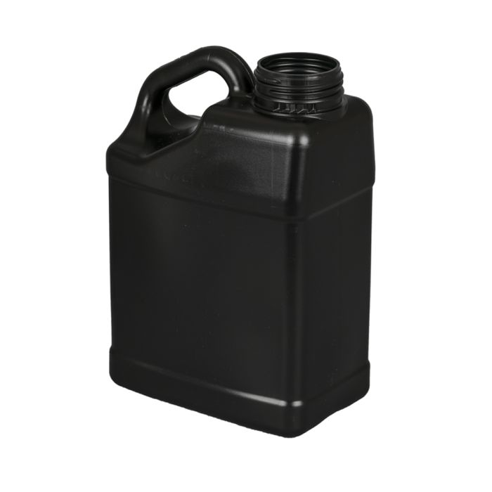 4 Liter Plastic Slanted F-Style Black Bottle