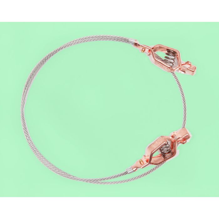 Dual Alligator Clips and 10 ft Stainless Steel Cable