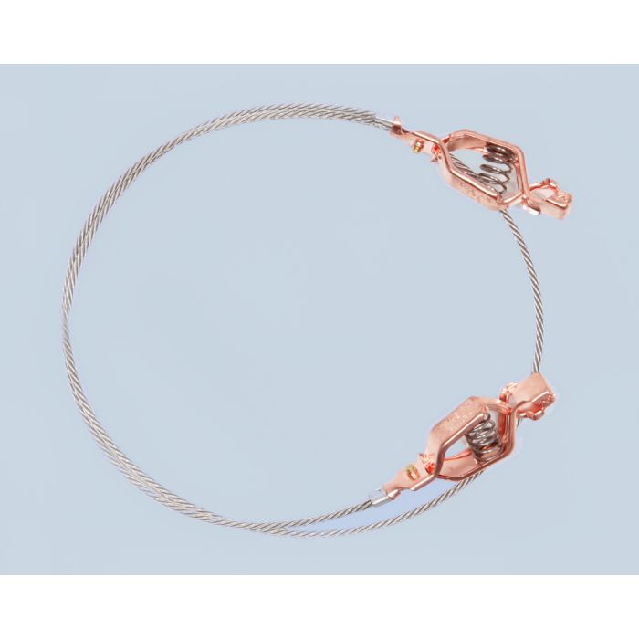 Dual Alligator Clips and 3 ft Stainless Steel Cable