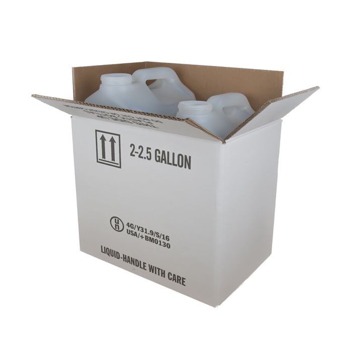 10 Liter F-Style HDPE Natural Bottles with Shipping Box