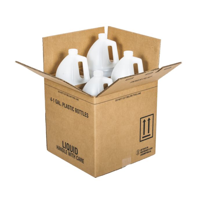 1 Gallon Round HDPE Bottles with Shipping Box
