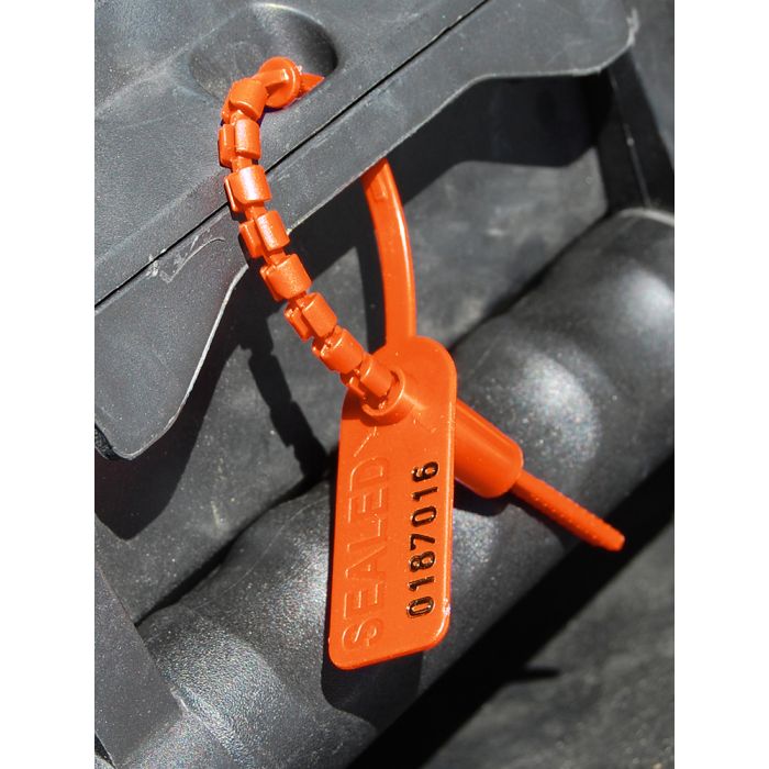 High Security Pull Tight Plastic Seals - 8 Inch - Orange