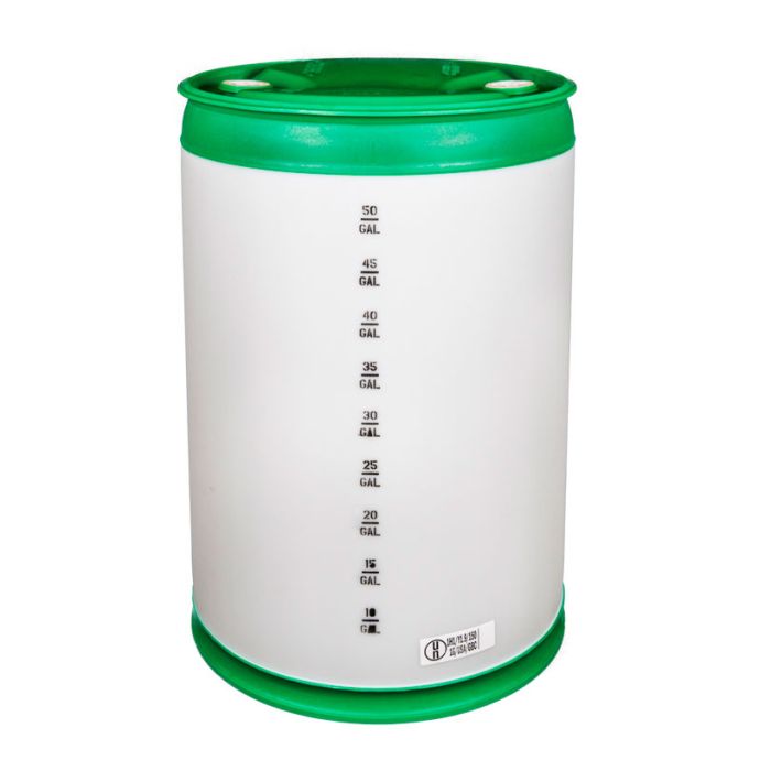 55 Gallon UN Closed Head Green Plastic Drum With Graduation Marks