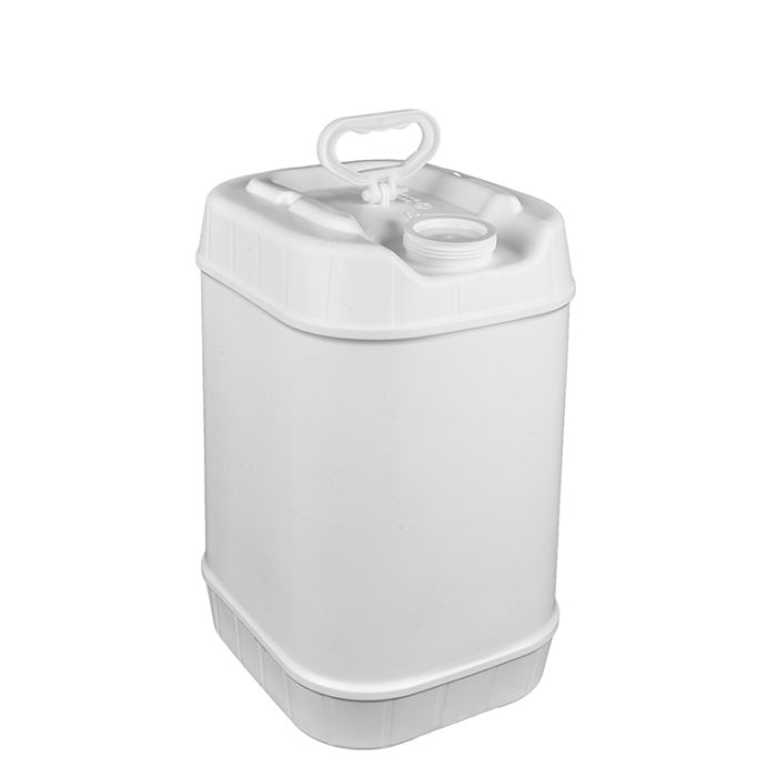 6 Gallon Rectangular Closed Head Plastic Pails - White