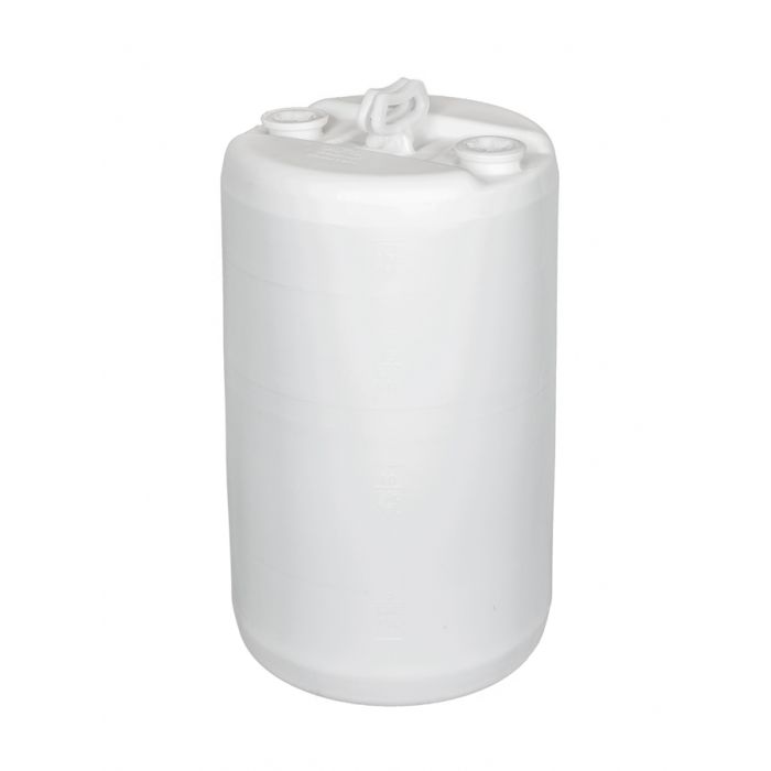 20 Gallon UN Rated Closed Head Plastic Drum With 2 Handles Spout - White