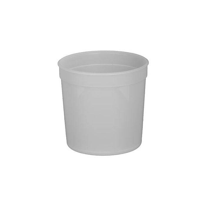 32 oz food container made of natural HDPE. 