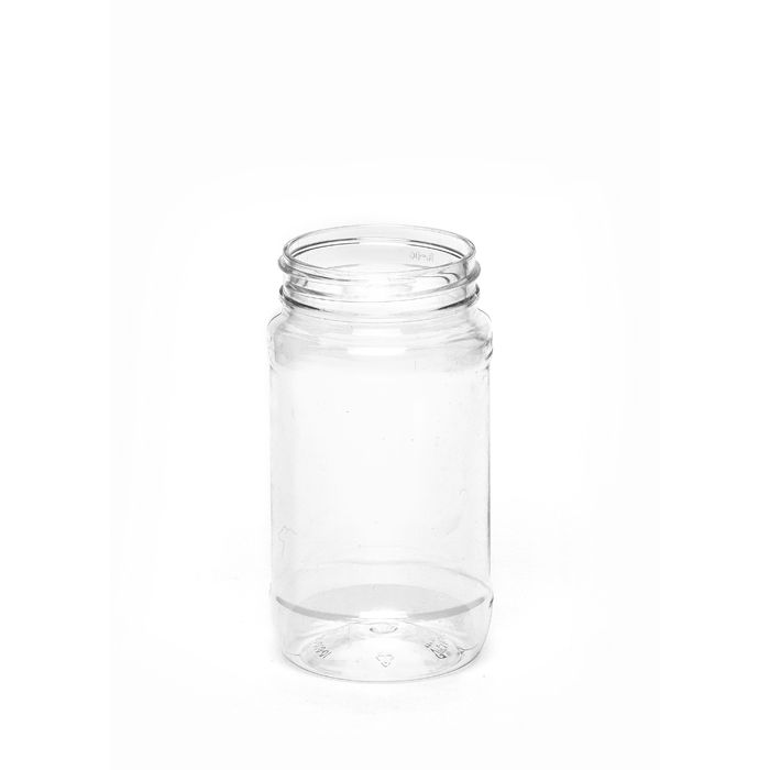 8 ounce PET plastic wide mouth jars