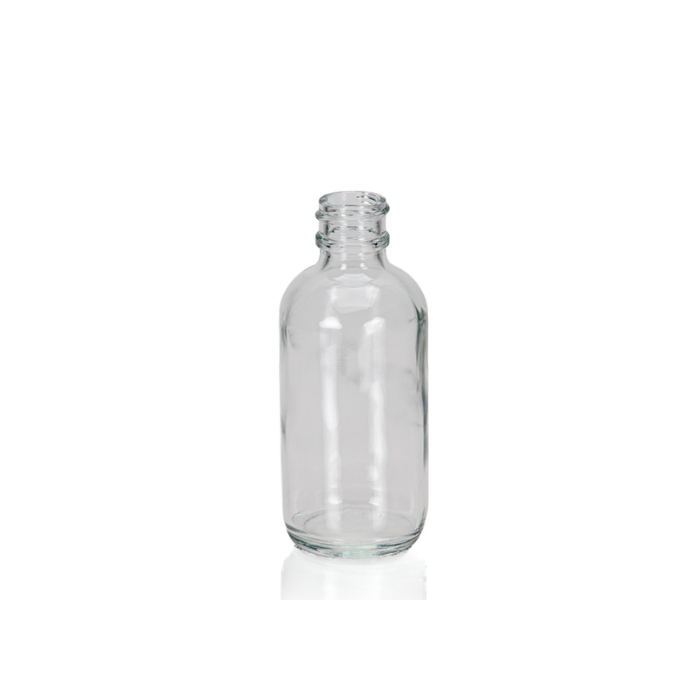 2 oz Clear Glass Boston Round, 20-400