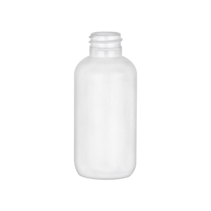 2 oz White HDPE Boston Round Bottle witha 20-410 neck finish