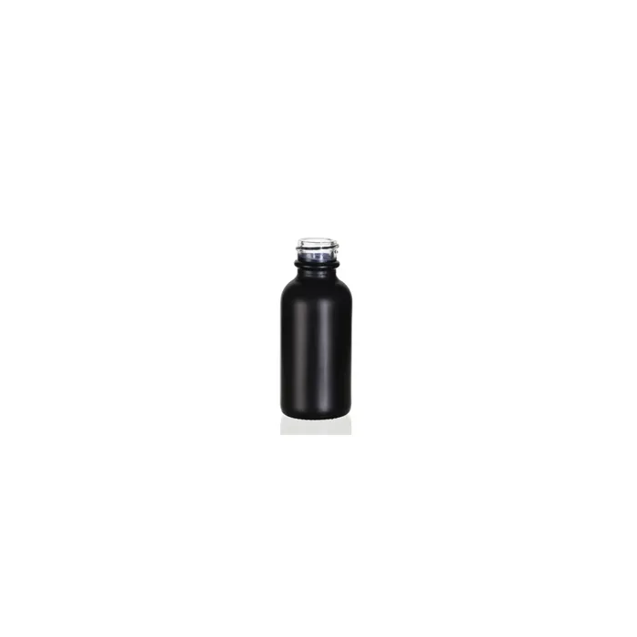 1 Ounce Black Glass Boston Round, 20-400