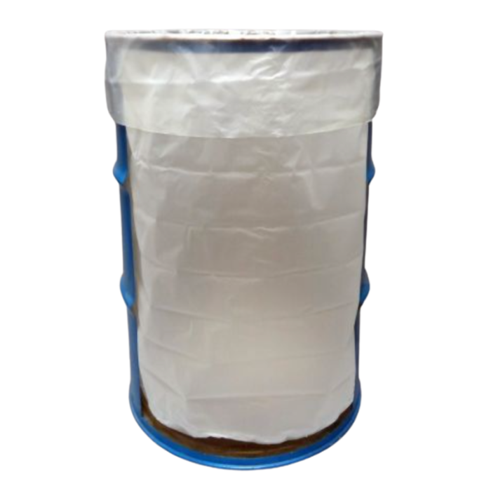 55 Gallon Polypropylene Natural Flexible Fold Back Round Bottom Drum Liner - 4 mil FDA Compliant