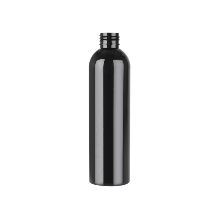 8 oz Black PET cosmo round 