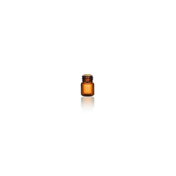 1/2 Dram Amber Short Glass Vial, 13-425