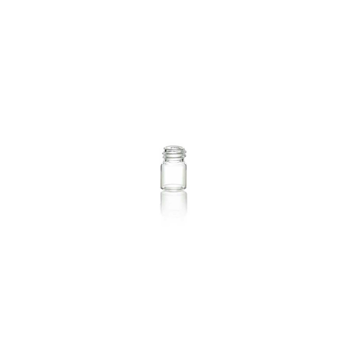 1/2 Dram Clear Short Glass Vial, 13-425