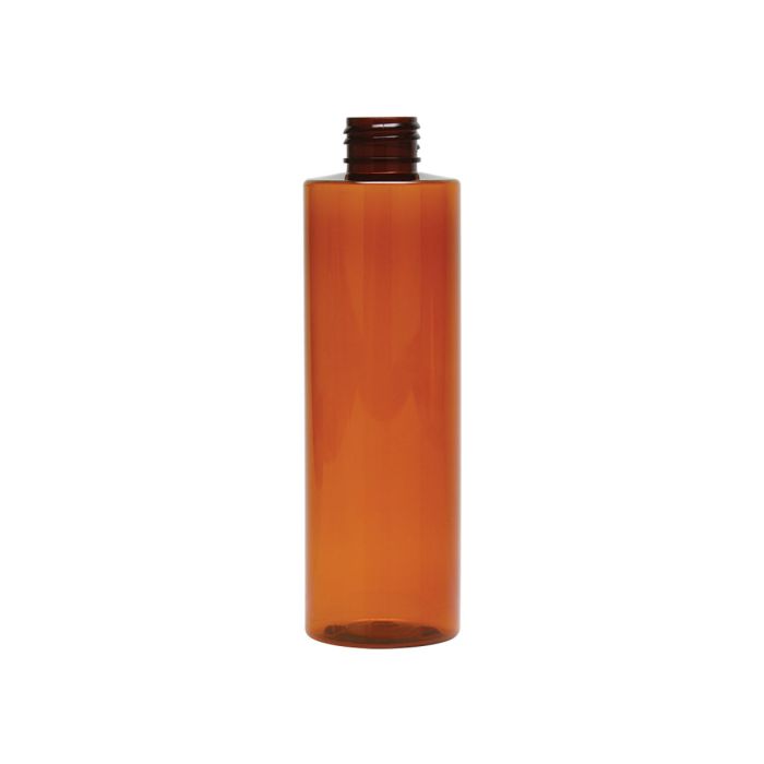 8 oz Amber PET Cylinder Bottle