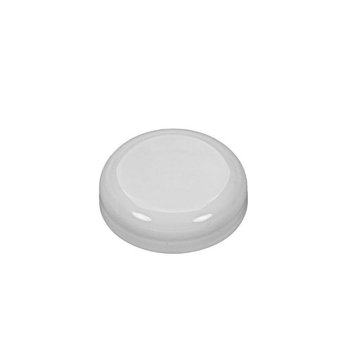 58-400 White PP Dome Top Continuous Thread Cap - Foam Liner