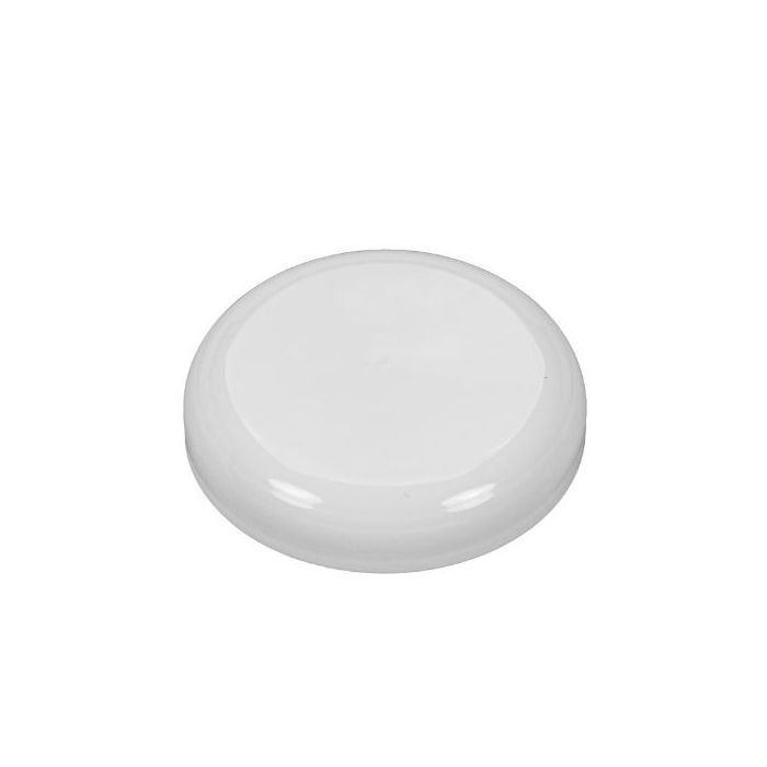 89-400 White PP Dome Top Continuous Thread Cap - Foam Liner