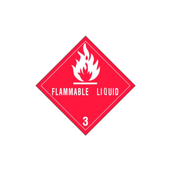 Flammable Liquids - Class 3 Hazardous D.O.T. Labels