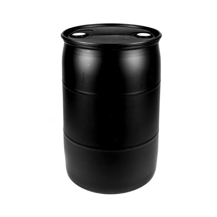 Black reconditioned plastic drum