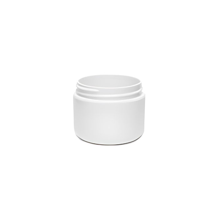 2 oz White PP/PP Round Base D/W Jar 58-400