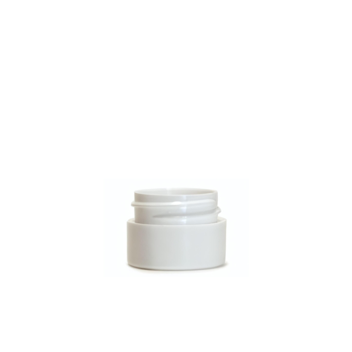 1/4 oz White Straight Base Double Wall Jar With 33-400 Neck