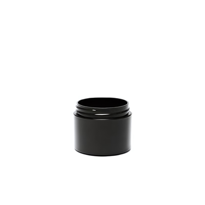 2 oz Black Straight Base Double Wall Jar With 58-400 Neck Finish