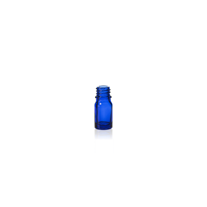5 ml Blue Glass Euro Bottle, 18 DIN