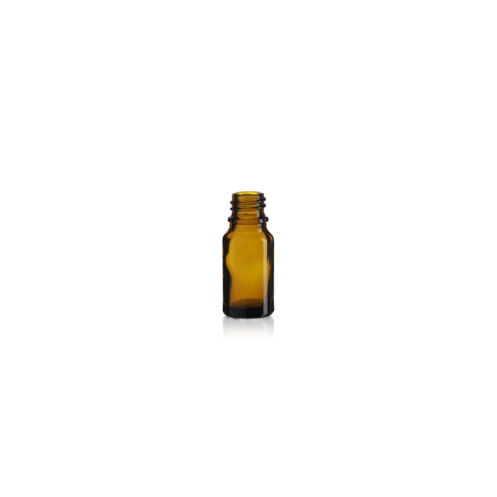 10 ml Amber Glass Euro Bottle, 18 DIN