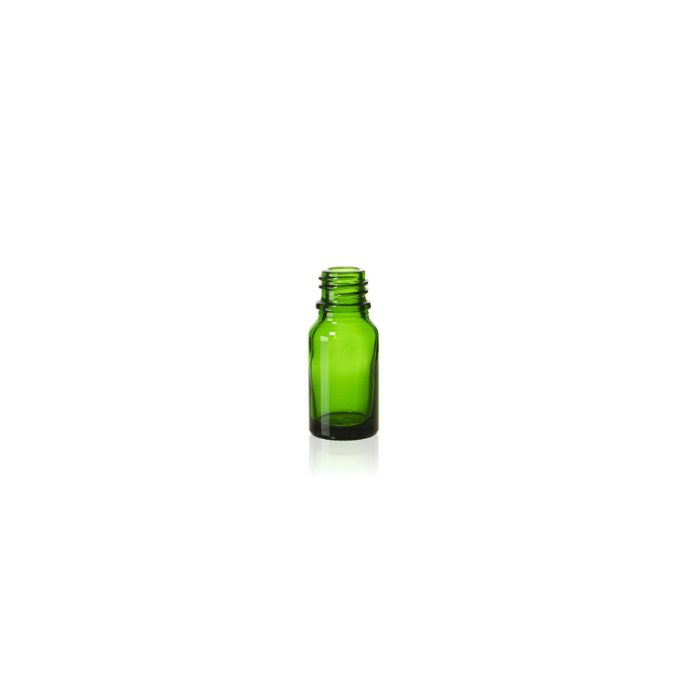 10 ml Green Glass Euro Bottle, 18 DIN