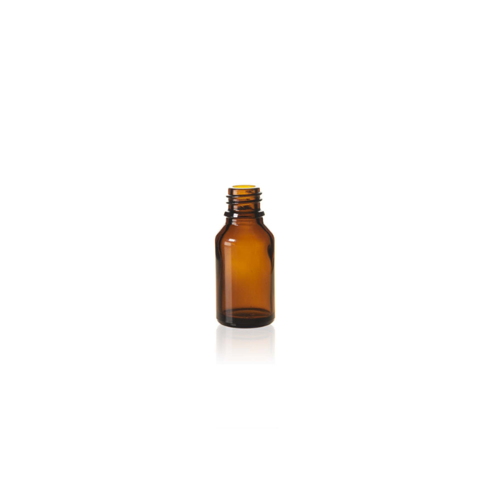 15 ml Amber Glass Euro Bottle, 18 DIN