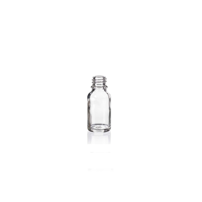 15 ml Clear Glass Euro Bottle, 18 DIN