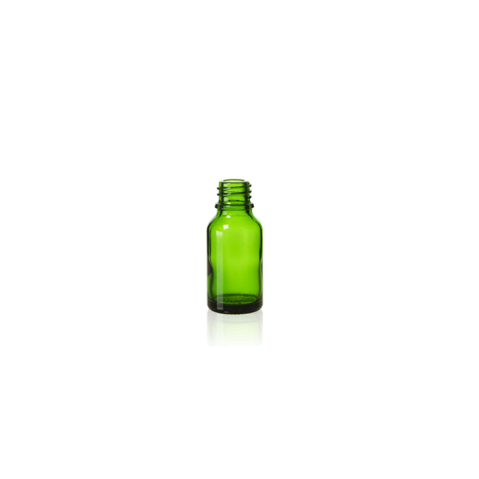15 ml Green Glass Euro Bottle, 18 DIN